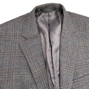Lauren Ralph Lauren Blazer Men 42L Blue Brown‎ Glen Plaid Classic Career Wool